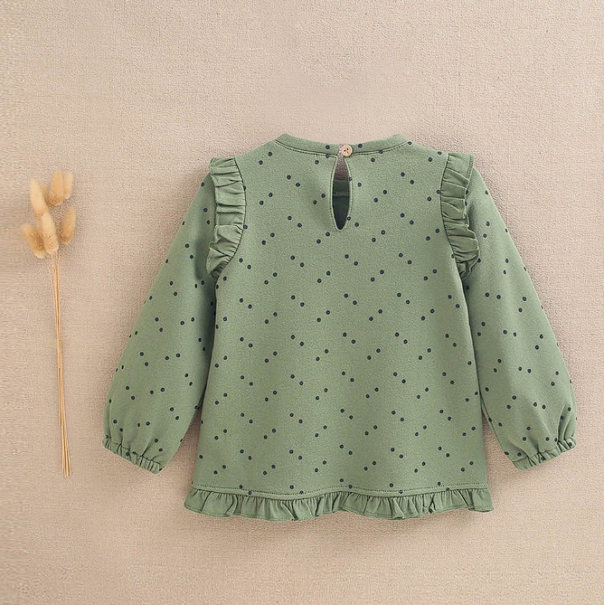 Sudadera bebé niña verde magia