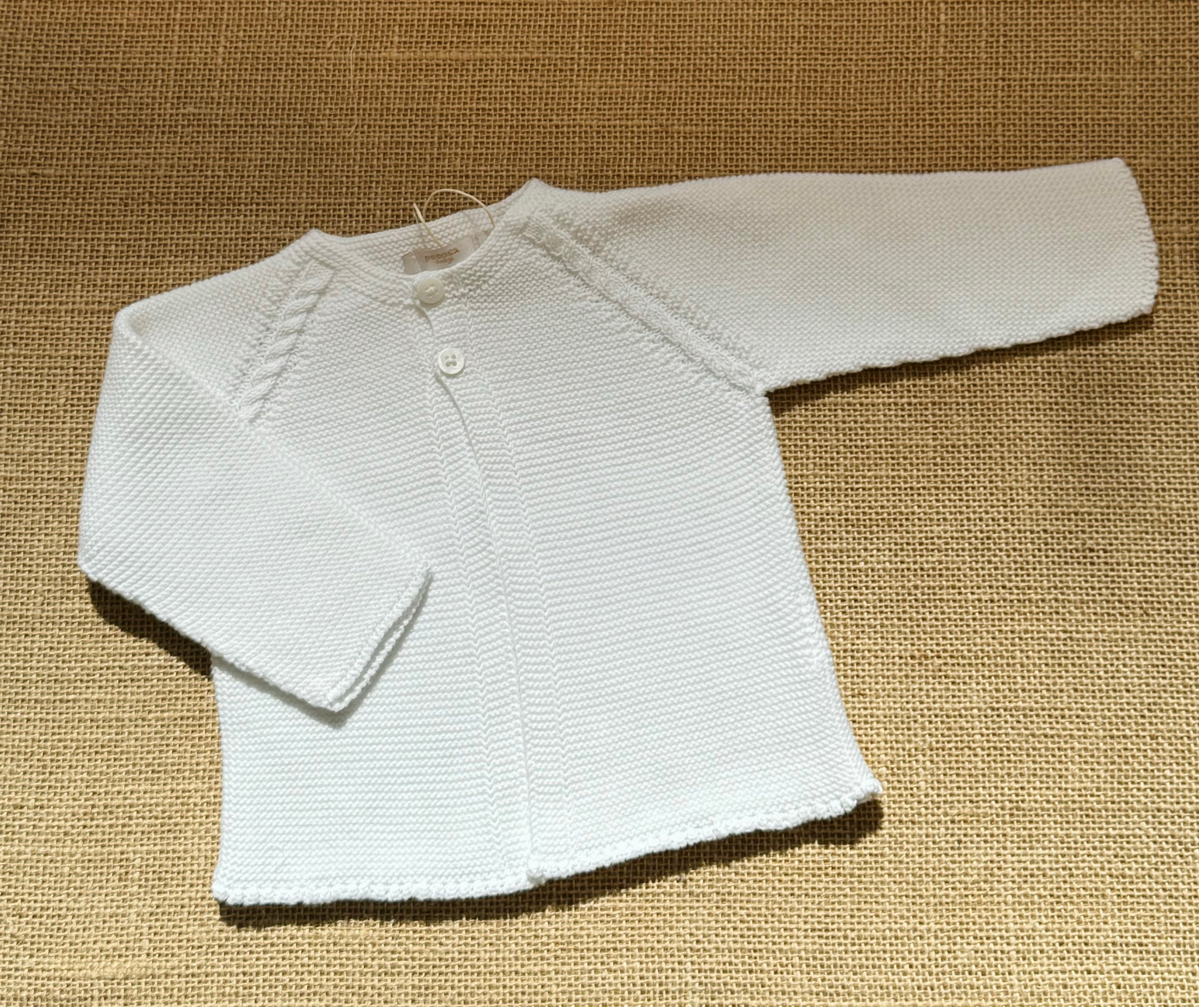 Chaqueta punto algodón en color blanco