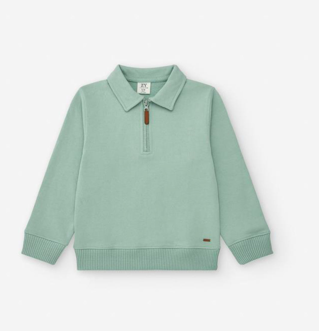 Sudadera polo verde