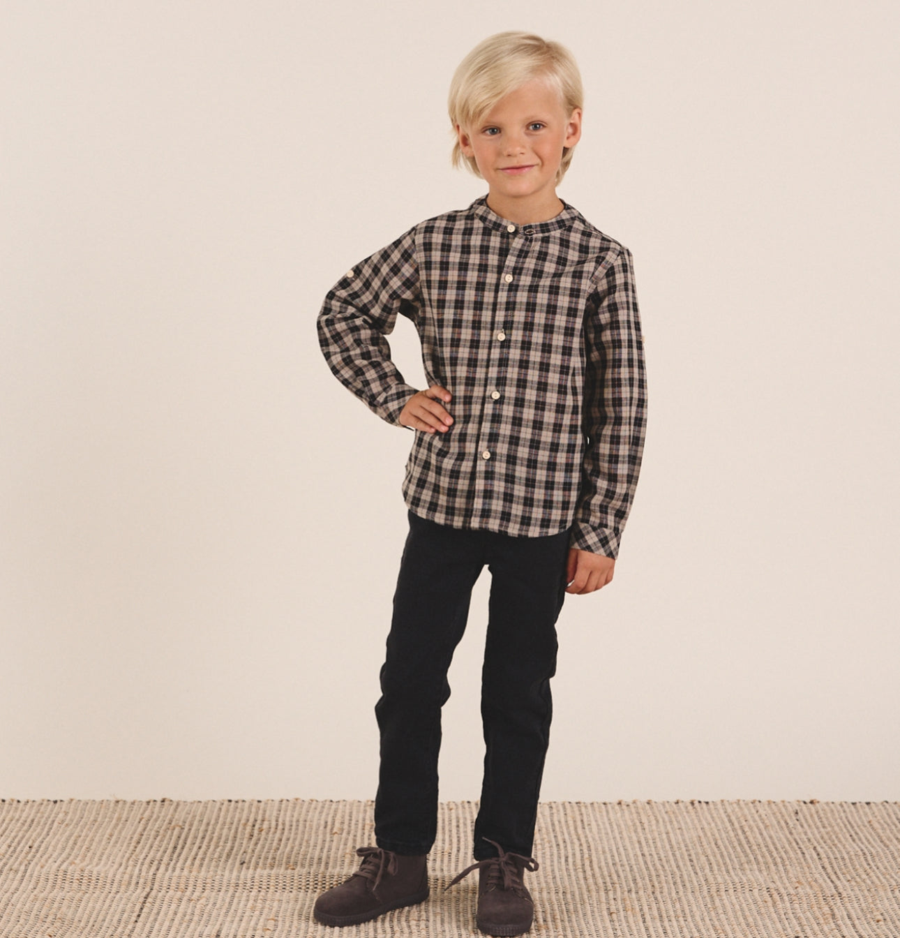 Camisa cuadros niño Dots