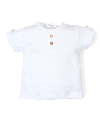 Camisa algodón botones en color blanco
