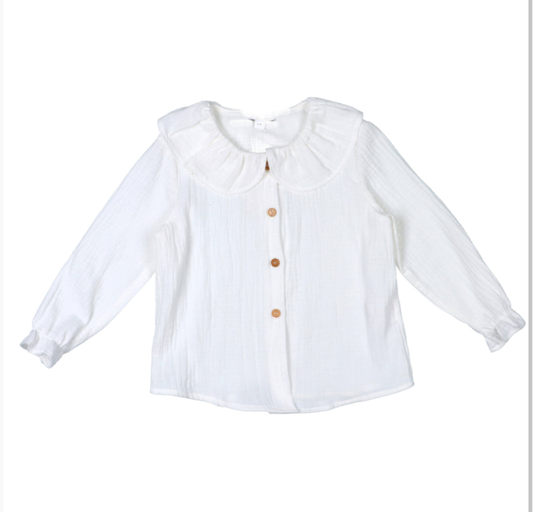 Camisa niña Bambula Blanca