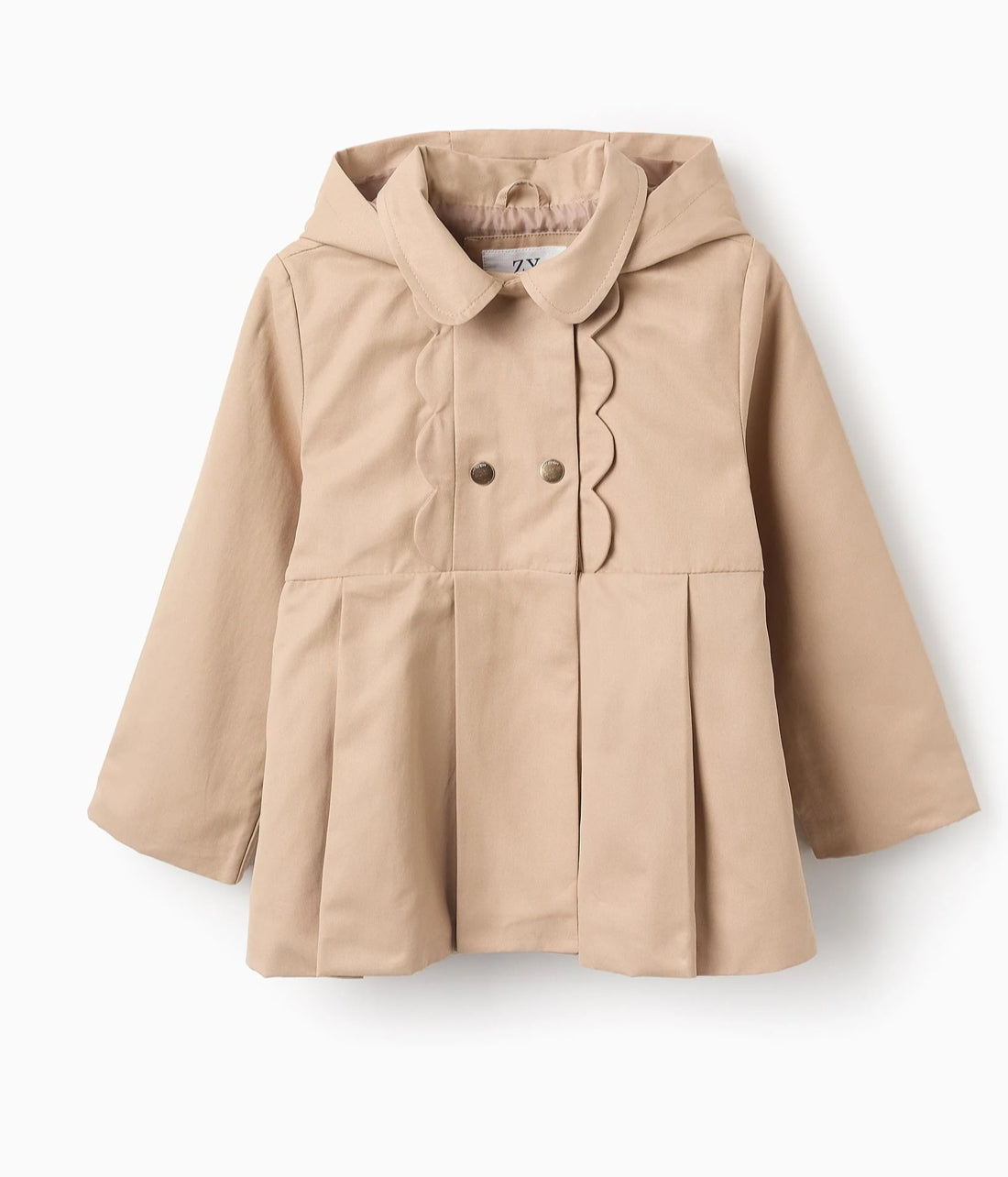 Parka Plisada Beige